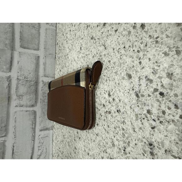 Burberry Elmore Leather and Canvas Horseferry Check Zip Wallet - Picture 7 of 11